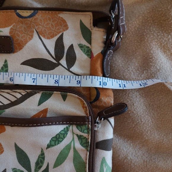 Relic Floral Crossbody Bag with Multicolor Design 9.5"X9.5" - Picture 8 of 9